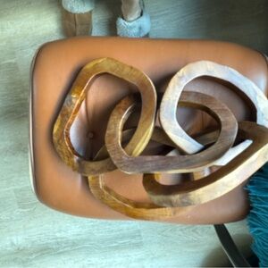 Mid century Big Wooden Decorative Chain Links